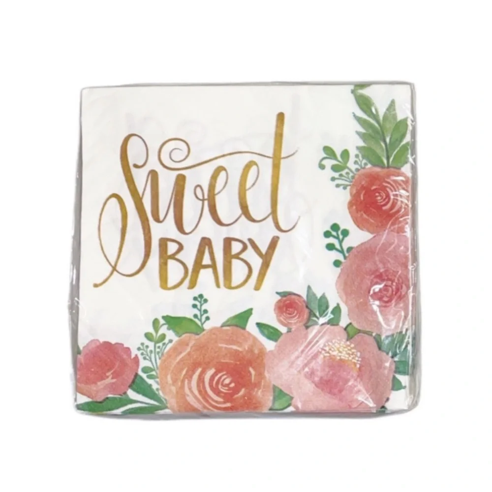 AMSCAN Floral Lunch Napkins 16 Per Package
